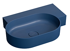 Omnires OVO M+ umywalka nablatowa/wisząca prawa 64x44 cm midnight blue mat