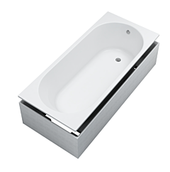 Schedline Artemis SET Wanna prostokątna z nośnikiem 170x75 cm biały połysk