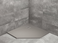 Radaway KYNTOS PT brodzik 90x90 pięciokątny cemento