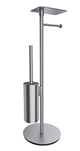 Omnires Modern Project Stojak na papier i szczotkę toaletową z półką nikiel szczotkowany