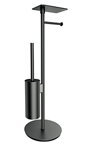 Omnires Modern Project Stojak na papier i szczotkę toaletową z półką grafit szczotkowany