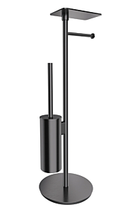Omnires Modern Project Stojak na papier i szczotkę toaletową z półką antracyt szczotkowany