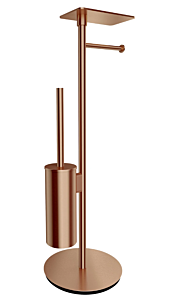 Omnires Modern Project Stojak na papier i szczotkę toaletową z półką miedź szczotkowana