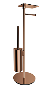 Omnires Modern Project Stojak na papier i szczotkę toaletową z półką miedź połysk