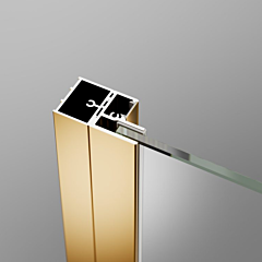 Radaway Nes Profil poszerzający +2 cm złoty połysk