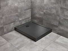 Radaway Doros F Compact brodzik 130x80 prostokątny Stone Czarny