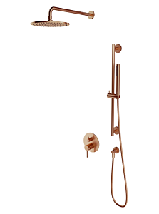 Omnires Y system prysznicowy podtynkowy, 2-wyjściowy miedź szczotkowana