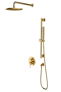 Omnires Y system prysznicowy podtynkowy, 2-wyjściowy złoty połysk