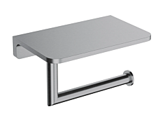 Omnires MODERN PROJECT  uchwyt na papier toaletowy z półką nikiel szczotkowany