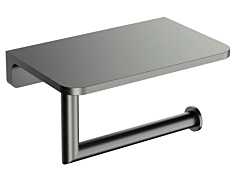 Omnires MODERN PROJECT  uchwyt na papier toaletowy z półką grafit szczotkowany