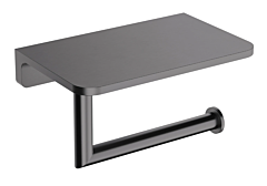 Omnires MODERN PROJECT  uchwyt na papier toaletowy z półką antracyt szczotkowany