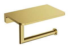 Omnires MODERN PROJECT  uchwyt na papier toaletowy z półką mosiądz szczotkowany 