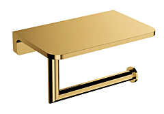 Omnires MODERN PROJECT  uchwyt na papier toaletowy z półką złoty połysk