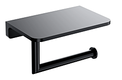 Omnires MODERN PROJECT  uchwyt na papier toaletowy z półką czarny mat