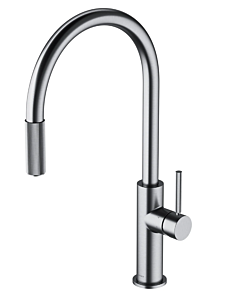 Omnires SWITCH  |  bateria kuchenna z wyciąganą wylewką do zest. filtr. nikiel szczotkowany