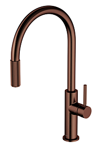 Omnires SWITCH  |  bateria kuchenna z wyciąganą wylewką do zest. filtr. miedź antyczna szczotkowana