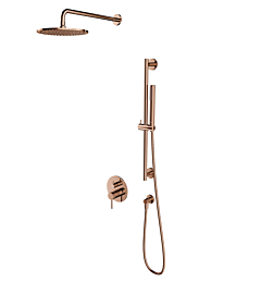 Omnires Y system prysznicowy podtynkowy, 2-wyjściowy miedź połysk