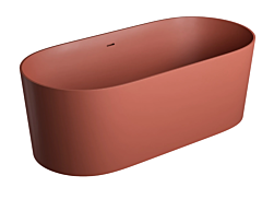 Omnires OVO M+ wanna wolnostojąca z przelewem 160 x 75 cm terracotta mat