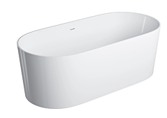 Omnires OVO M+ wanna wolnostojąca z przelewem 160 x 75 cm biały połysk