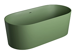 Omnires OVO M+ wanna wolnostojąca z przelewem 160 x 75 cm olive mat