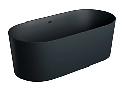 Omnires OVO M+ wanna wolnostojąca z przelewem 160 x 75 cm black lava mat