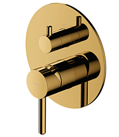 Omnires Y element natynkowy baterii prysznicowo-wannowej 3-wyjściowej złoty połysk