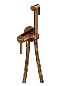 Kohlman Axel Black bateria bidetowa podtynkowa z zestawem Bidetta miedź szczotkowana