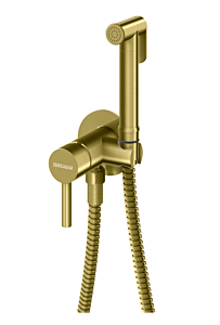 Kohlman Axel Black bateria bidetowa podtynkowa z zestawem Bidetta złoto szczotkowane