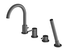 Kohlman Axel Bateria nawannowa 4 otworowa grafit szczotkowany