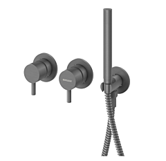 Kohlman Axel Bateria wannowa bez wylewki grafit szczotkowany