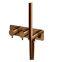 Kohlman Axel Bateria wannowa 2 wyjścia wody z termostatem miedź szczotkowana