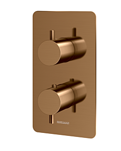 Kohlman Axel Bateria wannowa podtynkowa z termostatem 2 wyjścia wody kolor miedź szczotkowana