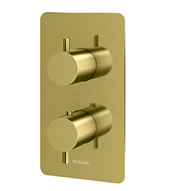 Kohlman Axel Bateria wannowa podtynkowa z termostatem kolor złoto szczotkowane