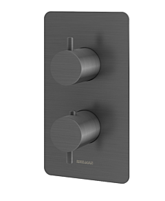 Kohlman Axel Bateria wannowa podtynkowa z termostatem kolor grafit szczotkowany