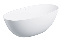 OMNIRES SHELL M+ wanna wolnostojąca z przelewem, 160 x 75 cm biały mat