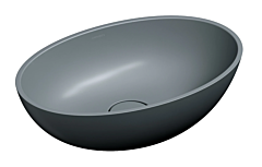 Omnires SHELL M+ umywalka nablatowa, 50 x 32 cm kolor ash grey mat