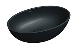 Omnires SHELL M+ umywalka nablatowa, 50 x 32 cm kolor black lava mat 