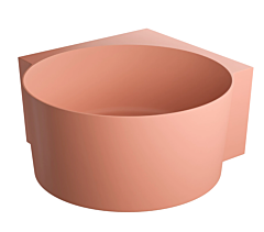 OMNIRES OVO Wanna narożna okrągła 120x120 cm coral mat