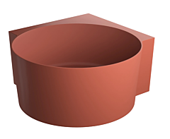 OMNIRES OVO Wanna narożna okrągła 120x120 cm terracotta mat