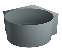 OMNIRES OVO Wanna narożna okrągła 120x120 cm ash grey mat