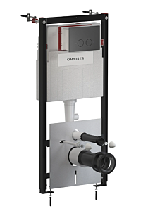 Omnires ECO FLUSH SET STRONGFRAME stelaż podtynkowy z przyciskiem grafit szczotkowany