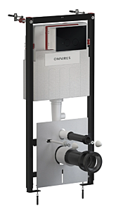 Omnires ECO FLUSH SET STRONGFRAME stelaż podtynkowy z przyciskiem czarny półmat