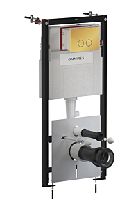 Omnires ECO FLUSH SET STRONGFRAME stelaż podtynkowy z przyciskiem złoty połysk