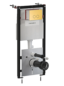 Omnires ECO FLUSH SET STRONGFRAME stelaż podtynkowy z przyciskiem złoty szczotkowany