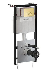 Omnires ECO FLUSH SET STRONGFRAME stelaż podtynkowy z przyciskiem mosiądz szczotkowany 