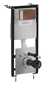 Omnires ECO FLUSH SET STRONGFRAME stelaż podtynkowy z przyciskiem miedź antyczna szczotkowana