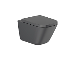 Roca Gap Miska WC podwieszana Rimless 35 x 54 cm czarny mat