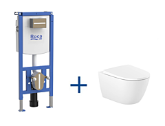 Roca Ona Zestaw podtynkowy DUPLO S + miska WC Rimless® z deską 