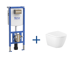 Roca Ona Zestaw podtynkowy DUPLO S + miska WC ONA Rimless® z deską wolnoopadającą