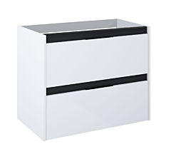 Roca Alpine Szafka łazienkowa 80 cm z 2 szufladami biały poł/czarny